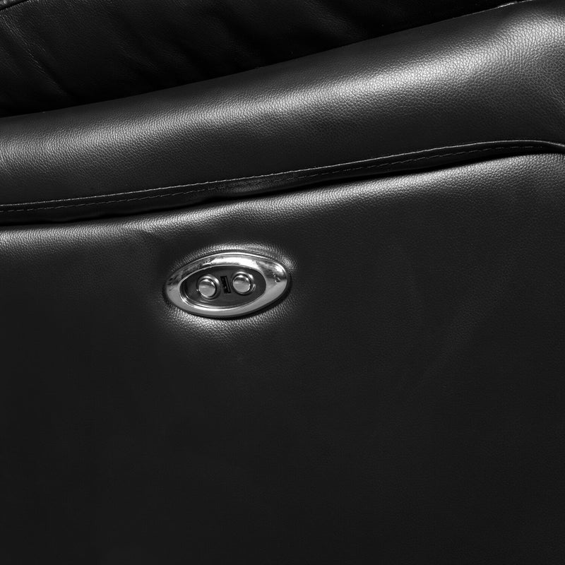 Kora Genuine Leather Power Recliner Black The Brick