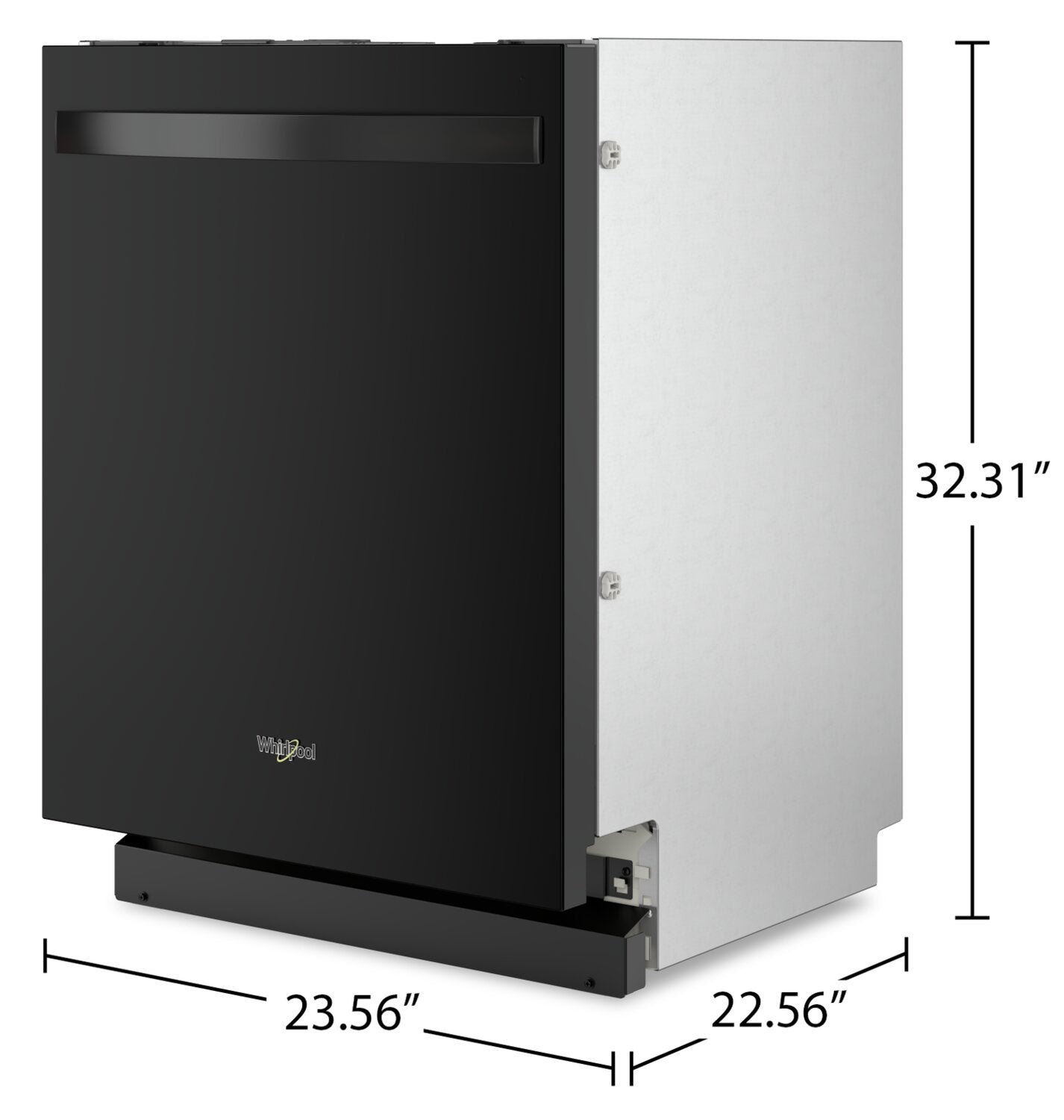 Stainless Steel Third Rack Dishwasher With Silverware Rack In Door