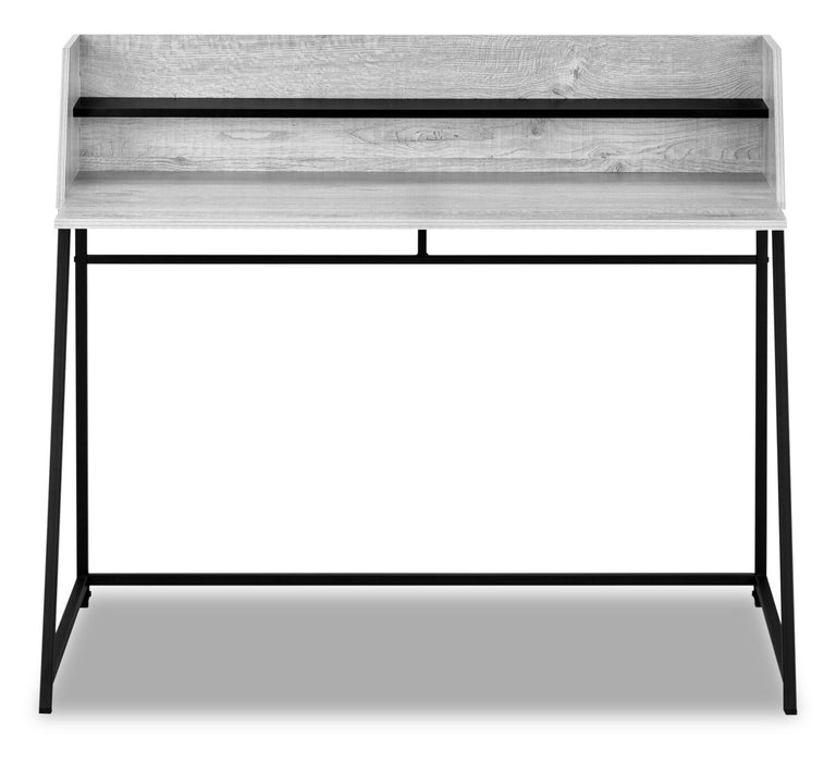 Lawson 47.25\" Office Desk with Small Hutch - Grey