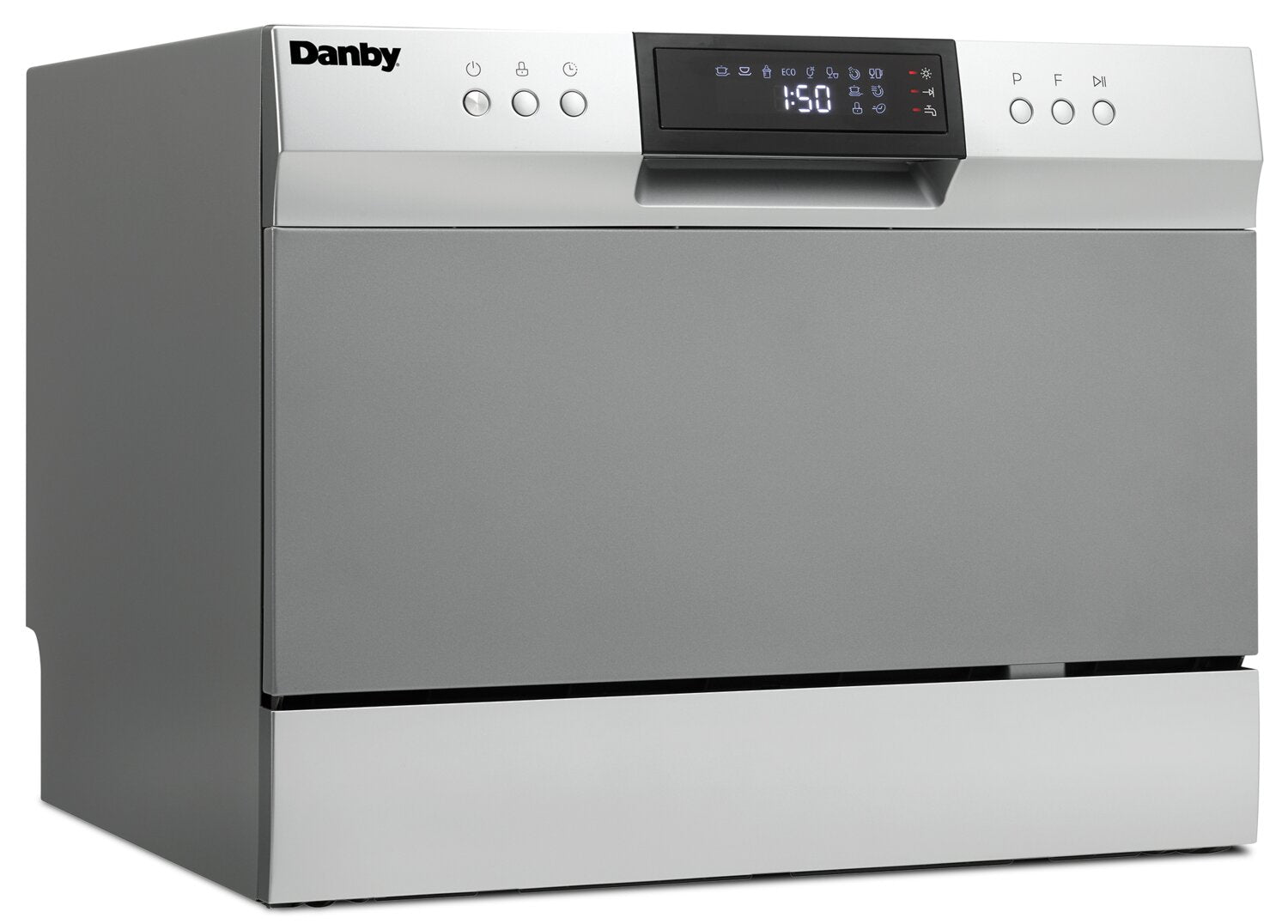 Danby 54 dBA Front-Control Dishwasher Silver DDW631SDB