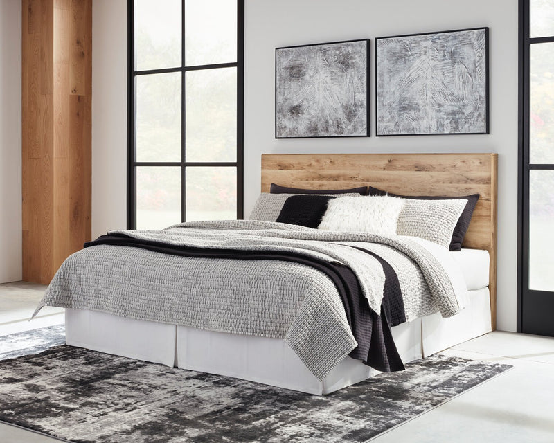 Derekson Panel Headboard, Natural - King Size