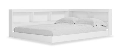 Wolf Full Bookcase Bed - White 