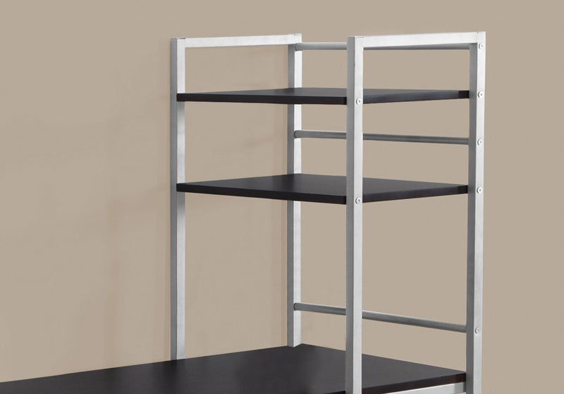 Kayden 47.25\" Office Desk with Open Shelves - Espresso 
