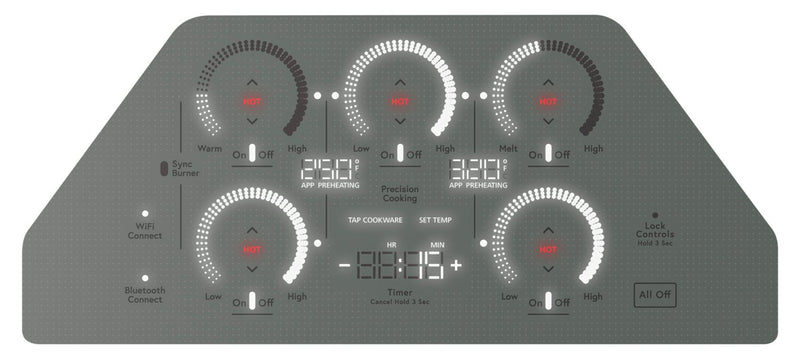 Cafe 36\" 5-Element Electric Cooktop - Stainless - CHP90362TSS