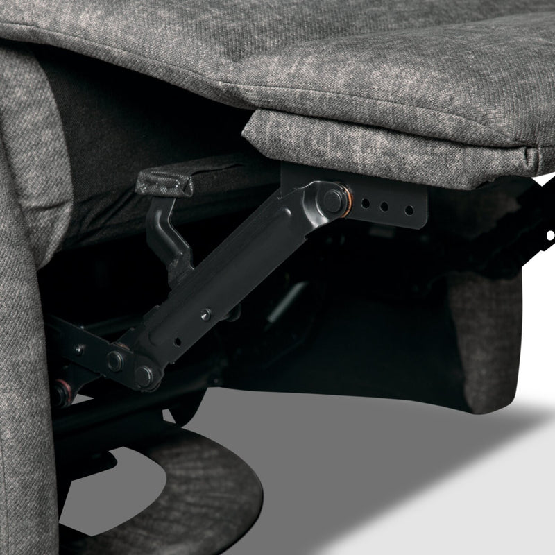 Jeffery Velvet Swivel Glider Recliner Grey The Brick