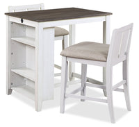 Lane 3-Piece Counter-Height Dining Package - White 