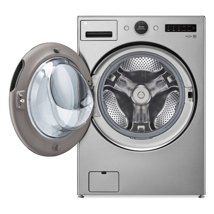 LG 5.2 Cu. Ft. Front-Load Washer and 7.4 Cu. Ft. Electric Dryer with TurboSteam®