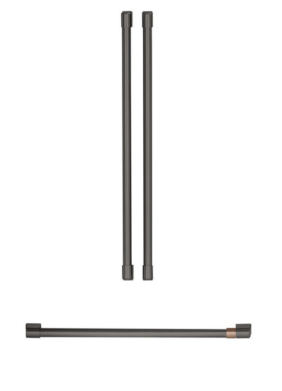Cafe 3-Piece Handle Kit for French-Door Refrigerator in Brushed Black - CXMB3H3PNBT 
