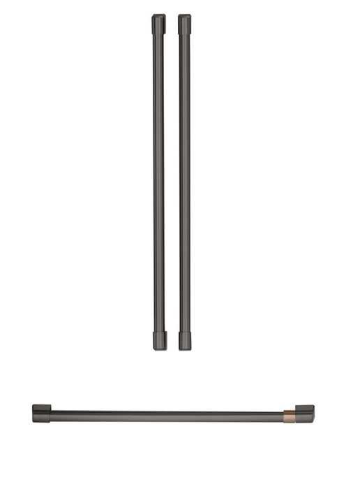 Cafe 3-Piece Handle Kit for French-Door Refrigerator in Brushed Black - CXMB3H3PNBT