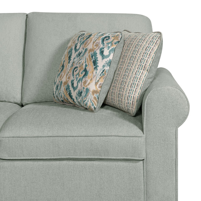 Scott Living Haven 2-Piece Left-Facing Chenille Fabric Sectional - Seafoam Blue