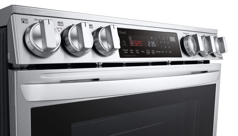 LG 6.3 Cu. Ft. Smart Electric Range with Air Fry and ProBake Convection® - Smudge Proof Stainless Steel - LSEL6335F
