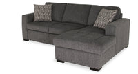 Legend 2-Piece Right-Facing Chenille Sleeper Sectional Sofa - Pepper 