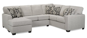 Verona 2-Piece Brushed Linen-Look Fabric Left-Facing Sectional - Beige | Sofa sectionnel de gauche Verona 2 pièces en tissu d'apparence lin brossé - beige