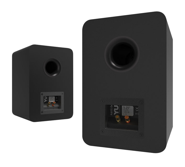 Kanto YU Passive 5.25\" Bookshelf Speakers with 1\" Silk Dome Tweeter - Black