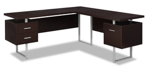 Marnie Reversible L-Shaped Corner Desk - Espresso 