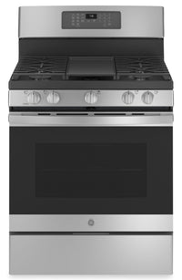 GE 5.0 Cu. Ft. Freestanding Gas Range with No-Preheat Air Fry - JCGB735SPSS 