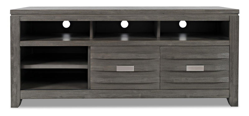 Bronx 104\" 3-Piece Wall Unit Entertainment Centre with Storage and Cable Management for TVs up to 65\"- Grey