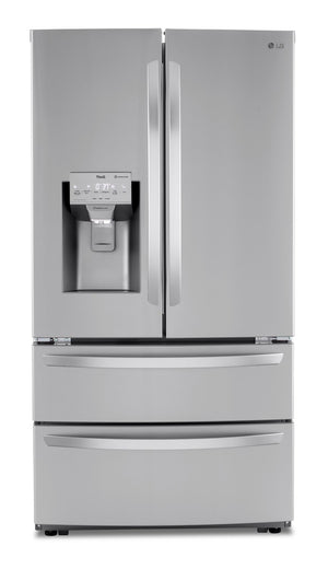 LG 22 Cu. Ft. Smart Counter-Depth 4-Door Refrigerator with Craft Ice Maker - LRMXC2206S | Réfrigérateur intelligent LG de 22 pi³ à 4 portes de profondeur comptoir et machine à glaçons - LRMXC2206S | LRMXC22S