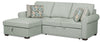 Haven 2-Piece Left-Facing Chenille Sleeper Sectional - Seafoam