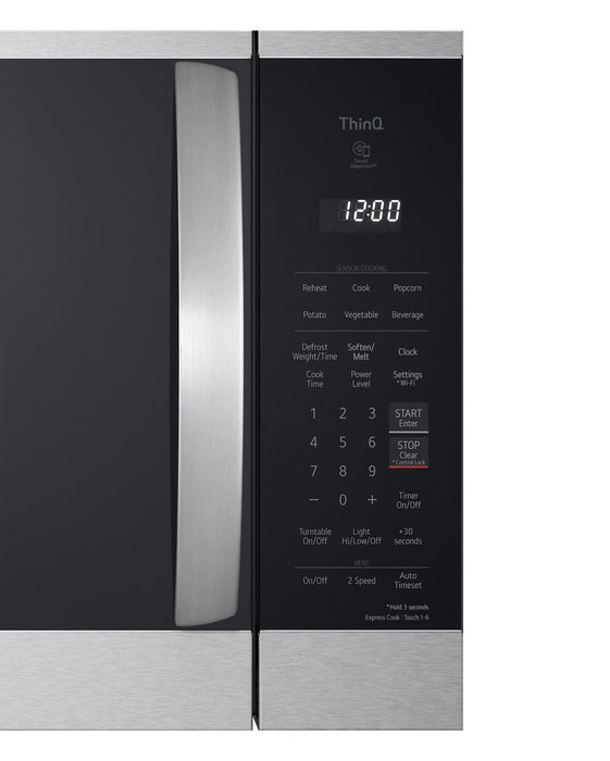 LG 1.8 Cu. Ft. Over-the-Range Microwave with EasyClean® and Sensor Cooking - Smudge Proof Stainless Steel - MVEM1825F
