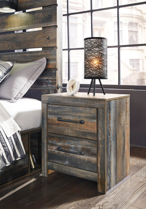 Abby 6pc Bedroom Set with Panel Bed, Dresser, Mirror, Nightstand for Kids, LED, USB, Brown - Twin Size