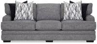 Roland Linen-Look Fabric Sofa - Grey 