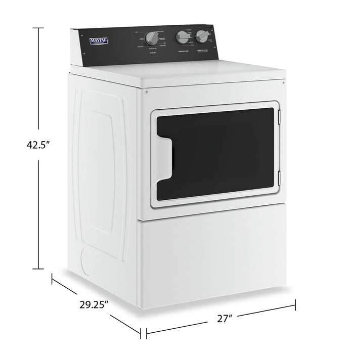 Maytag 7.4 Cu. Ft. Electric Dryer - White - YMEDP586GW