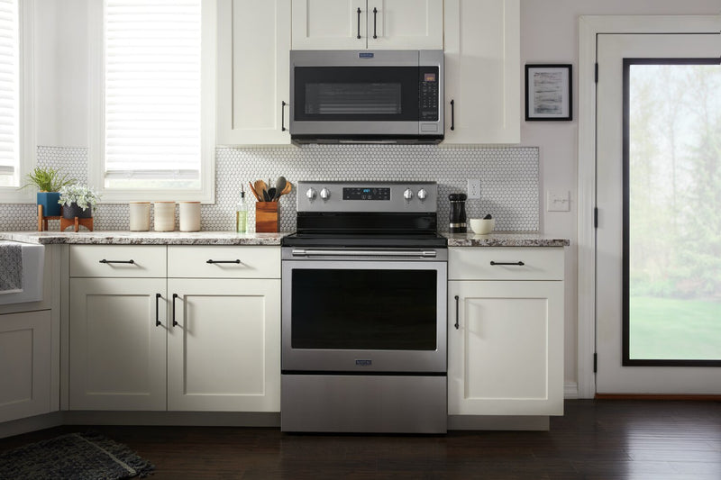 Maytag 5.3 Cu. Ft. Electric Range with Air Fry and AquaLift® - Fingerprint Resistant Stainless Steel - YMER7700LZ