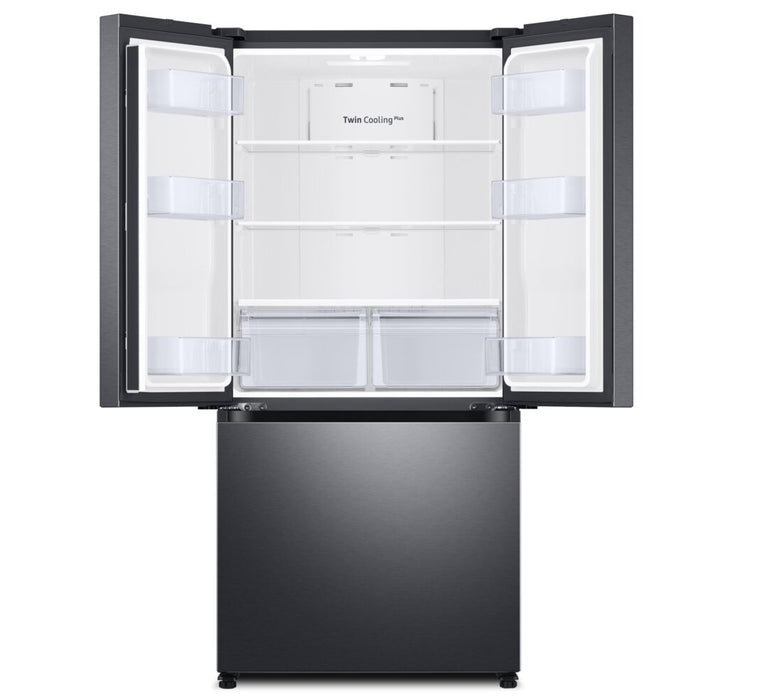 Samsung 33\" 17.5 Cu. Ft. Counter-Depth French-Door Refrigerator - Black Stainless Steel - RF18A5101SG/AA