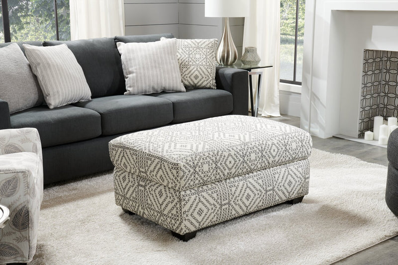 Made in Canada Customizable Sofa Lab The Trunk 39\" Fabric Storage Ottoman - Greystone Multicolour