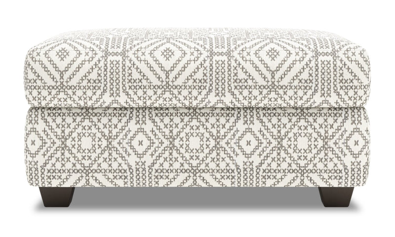 Made in Canada Customizable Sofa Lab The Trunk 39\" Fabric Storage Ottoman - Greystone Multicolour