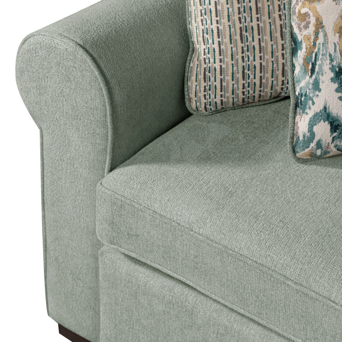 Scott Living Haven 2-Piece Left-Facing Chenille Fabric Sleeper Sectional - Seafoam Blue