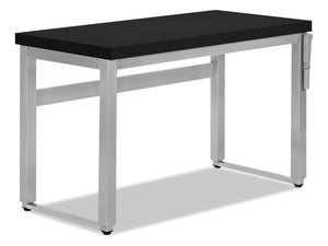 Kai Height-Adjustable Desk - Black/Silver