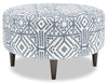 Made in Canada Customizable Sofa Lab The Curve 31\" Fabric Ottoman - Ink Multicolour