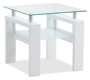 Harvy End Table - White