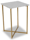 Mia Faux Marble Chairside Table  