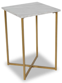 Mia Faux Marble Chairside Table 