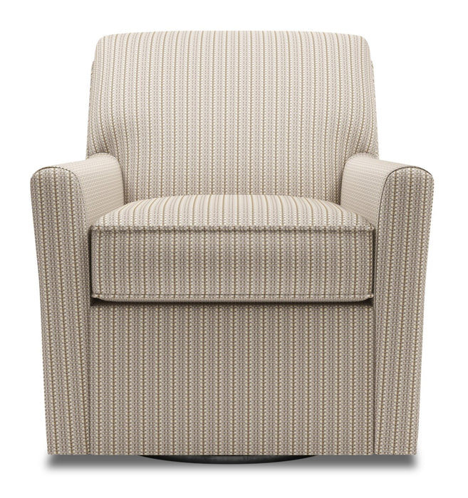 Made in Canada Sofa Lab Customizable Swivel 31\" Fabric Accent Chair - Mushroom Beige