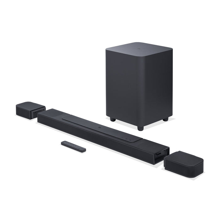 JBL 7.1.4 CH Dolby Atmos DTS:X Soundbar with Wireless Subwoofer and Detachable Surround Speakers (JBLBAR1000PROBLKAM)