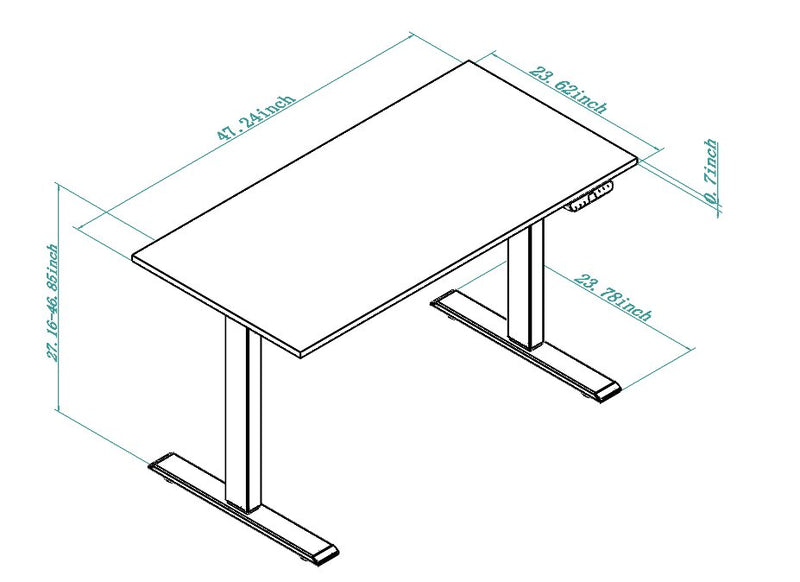 Carson 47.2\" Dual-Motor Lift Office Desk - Matte White