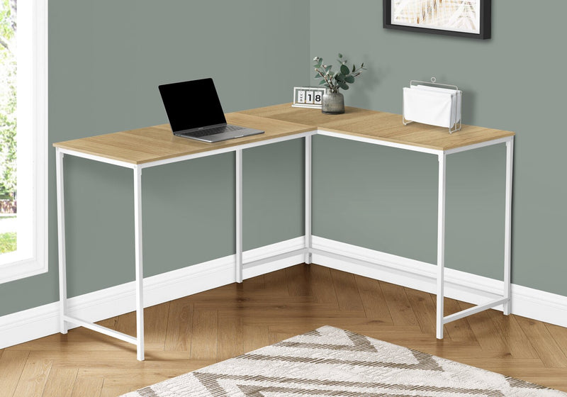 Karter 58.25\" L-Shaped Corner Office Desk - Natural