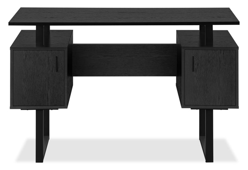 Rafa 47.75\" Office Desk with 2 Storage Cabinets - Black