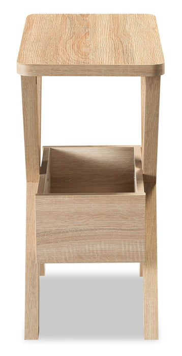 Torry 11.5\" Chairside Table with Cubby - Taupe