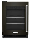 KitchenAid 24\" 5.2 Cu. Ft. Undercounter Refrigerator Refrigerator - Black Stainless Steel PrintShield™ - KURL314KBS