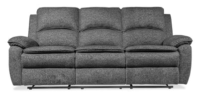 Chandler Chenille Reclining Sofa - Grey 
