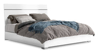 Raia Panel Bed - Made in Italy, Modern, White - King Size 