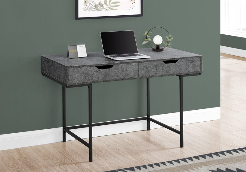 Butler 47.25\" Office Desk with 2-Drawers - Grey Stone Look