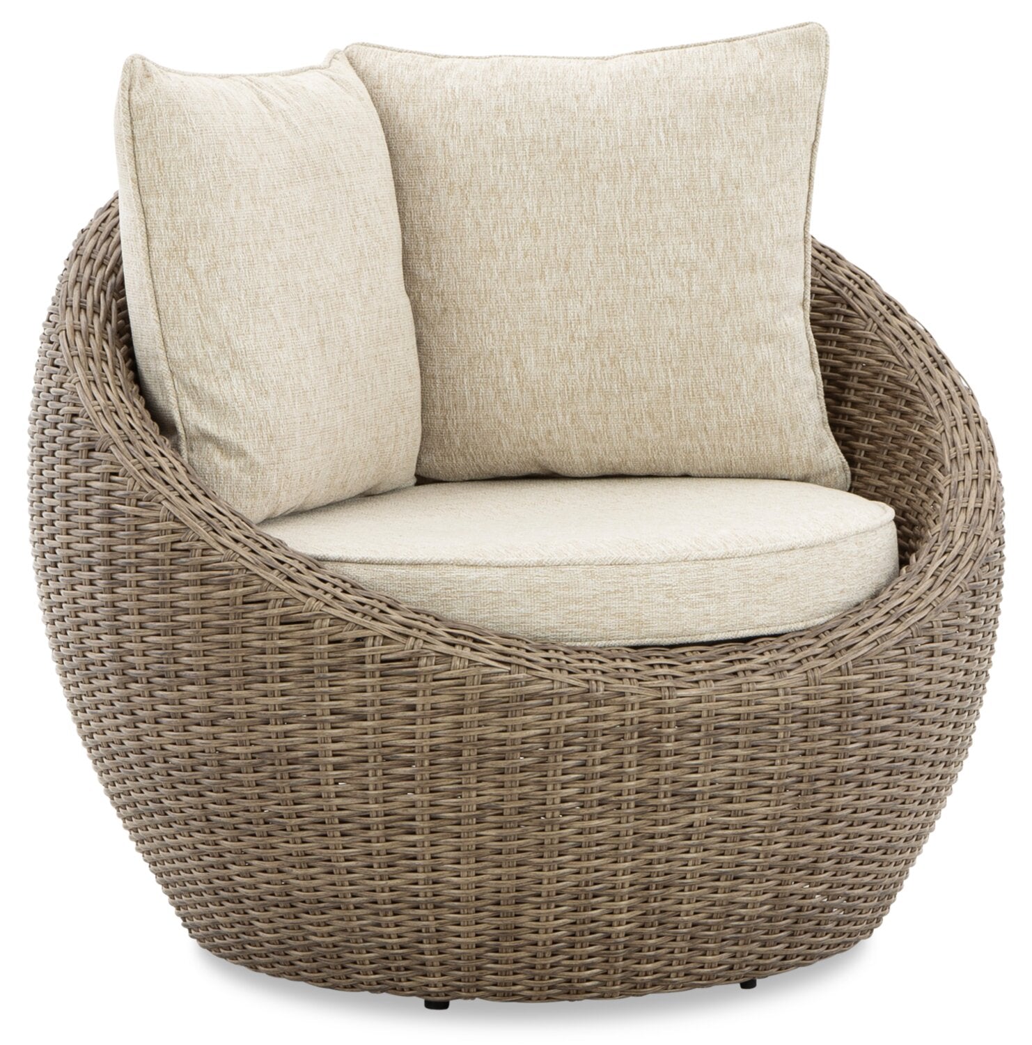 Lume Outdoor Patio Set of Chairs Resin Wicker Nuvella Fabric