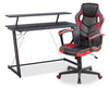 Sparta Gaming Desk and Racer Gaming Chair Package - Black