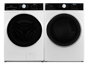 Midea 5.2 Cu. Ft. Front-Load Washer and 8 Cu. Ft. Electric Dryer - White